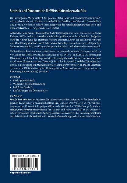 Produktbild: Statistik und &Ouml;konometrie f&uuml;r Wirtschaftswissenschaftler