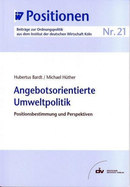 Produktbild: Angebotsorientierte Umweltpolitik