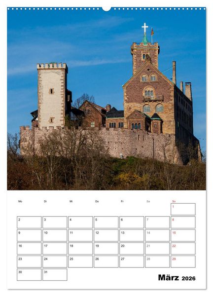 Produktbild: Die Th&uuml;ringer Wartburg (Wandkalender 2026 DIN A2 hoch), CALVENDO Monatskalender