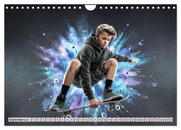 Produktbild: Dimensionen des Skateboarding (Wandkalender 2027 DIN A4 quer), CALVENDO Monatskalender