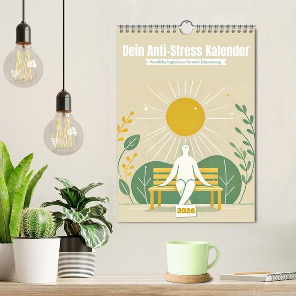 Produktbild: Dein Anti-Stress Kalender - Monatliche Inspirationen f&uuml;r mehr Entspannung (Wandkalender 2026 DIN A4 hoch), CALVENDO Monatskalender