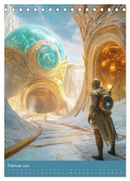 Produktbild: Fremde Zivilisationen - Science Fiction (Tischkalender 2026 DIN A5 hoch), CALVENDO Monatskalender