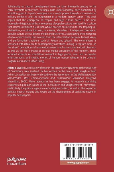 Produktbild: A Cultural History of Late Meiji Japan