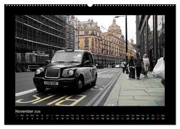 Produktbild: Taxis in London / UK-Version (High Quality Premium Wall Calendar 2026 DIN A2 landscape),CALVENDO 12 Month Wall Calendar