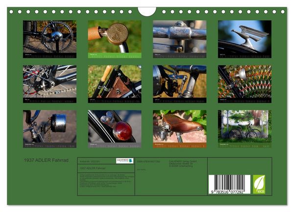 Produktbild: 1937 ADLER Fahrrad (Wandkalender 2026 DIN A4 quer), CALVENDO Monatskalender