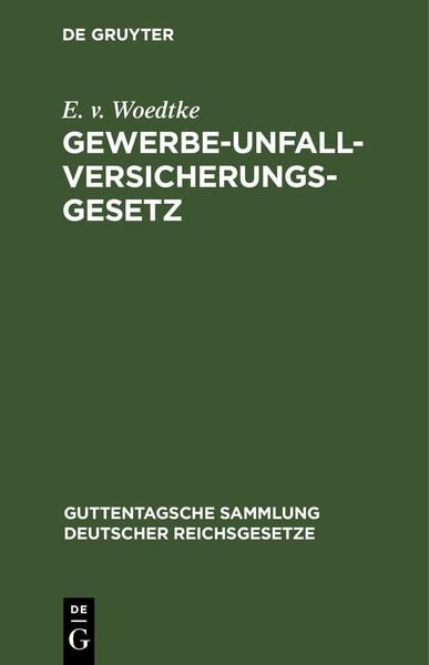 Produktbild: Gewerbe-Unfallversicherungsgesetz