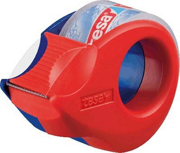Produktbild: tesa Klebeband-Abroller 57858-00000 Blau, Rot Rollenbreite (max.): 19 mm Rollenl&auml;nge (max.) 10 m