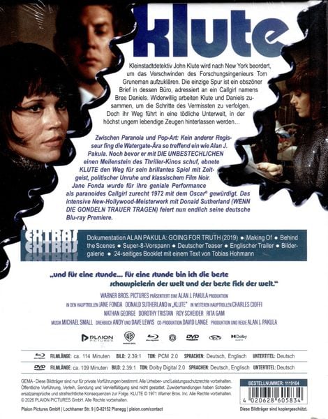 Produktbild: Klute - Mediabook (Blu-ray+DVD)