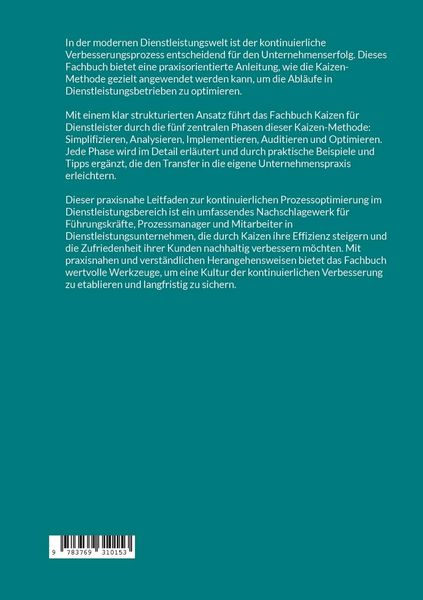 Produktbild: Kaizen f&uuml;r Dienstleister: Die 5-Schritte-Methode zur kontinuierlichen Verbesserung