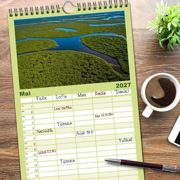 Produktbild: Familienplaner 2027 - Typisch Brasilien mit 5 Spalten (Wandkalender, 21 x 45 cm) CALVENDO