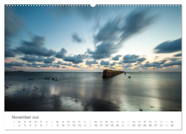 Produktbild: Nordfriesische Inselwelt - Bunte Watt- und Wolkenlandschaften (Wandkalender 2026 DIN A2 quer), CALVENDO Monatskalender