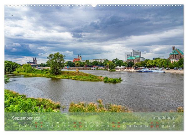 Produktbild: der elbestrom urbanes (hochwertiger Premium Wandkalender 2026 DIN A2 quer), Kunstdruck in Hochglanz