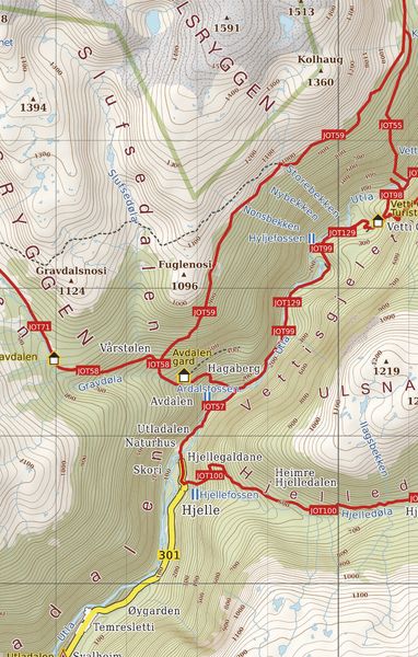 Produktbild: Phonemaps Wander - Radkarte PM 110 Jotunheimen West, Wander - Radkarte 1:50.000