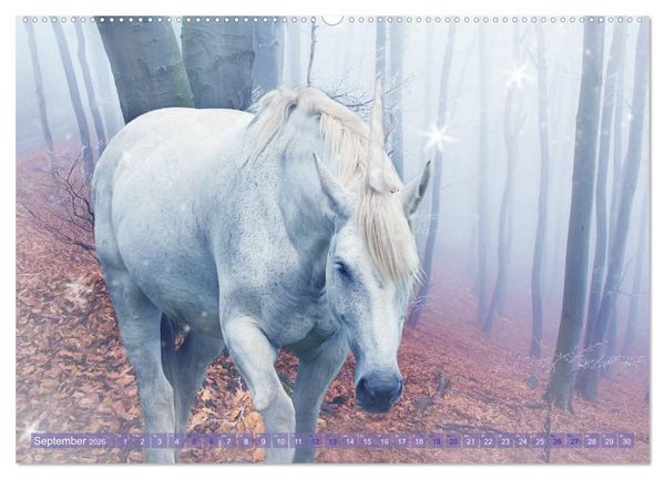 Produktbild: Einhorn Love - Fantasiewelt (hochwertiger Premium Wandkalender 2026 DIN A2 quer), Kunstdruck in Hochglanz