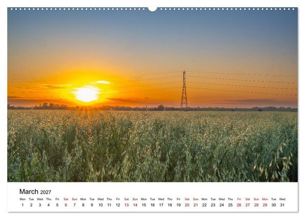 Produktbild: Magical sunsets. Lights between heaven and earth (Wall Calendar 2027 DIN A2 landscape), CALVENDO 12 Month Wall Calendar