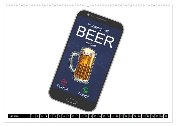 Produktbild: Bier - Lustige Spr&uuml;che und Grafiken (hochwertiger Premium Wandkalender 2026 DIN A2 quer), Kunstdruck in Hochglanz