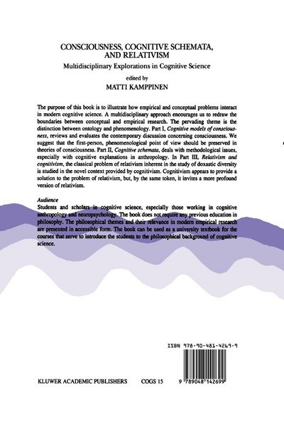 Produktbild: Consciousness, Cognitive Schemata, and Relativism