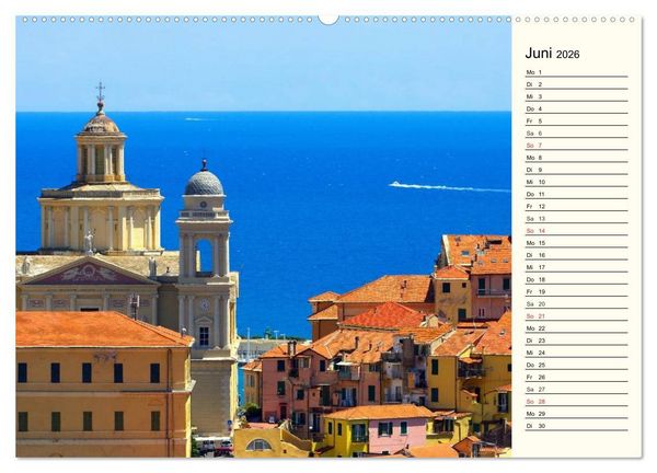 Produktbild: Ligurien - Berge und Meer (Wandkalender 2026 DIN A2 quer), CALVENDO Monatskalender