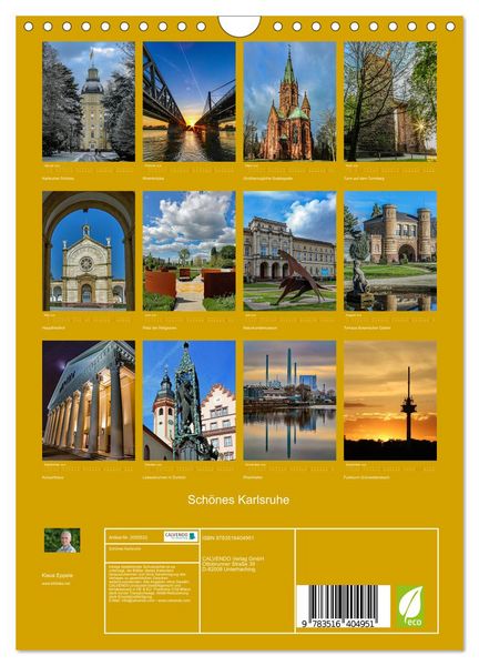 Produktbild: Sch&ouml;nes Karlsruhe (Wandkalender 2026 DIN A4 hoch), CALVENDO Monatskalender