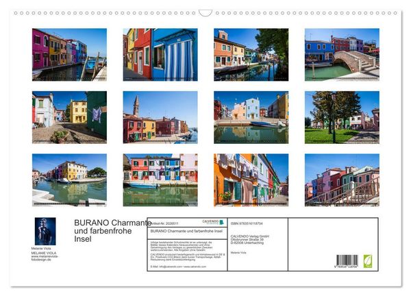 Produktbild: BURANO Charmante und farbenfrohe Insel (Wandkalender 2026 DIN A2 quer), CALVENDO Monatskalender