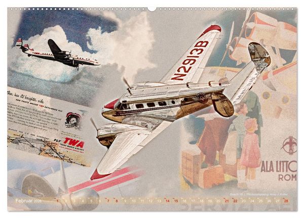 Produktbild: Aviatik Photocomposing 2026 (Wandkalender 2026 DIN A2 quer), CALVENDO Monatskalender