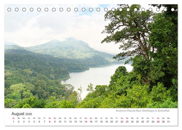 Produktbild: Impressionen einer Reise durch Bali (Tischkalender 2026 DIN A5 quer), CALVENDO Monatskalender