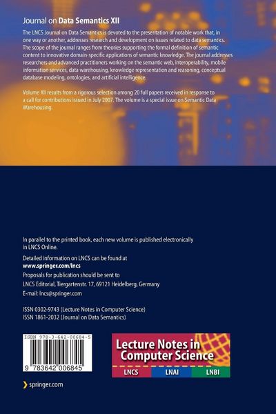 Produktbild: Journal on Data Semantics XII