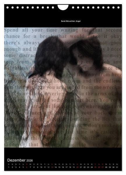 Produktbild: Lyrics In Squares (Wandkalender 2026 DIN A4 hoch), CALVENDO Monatskalender