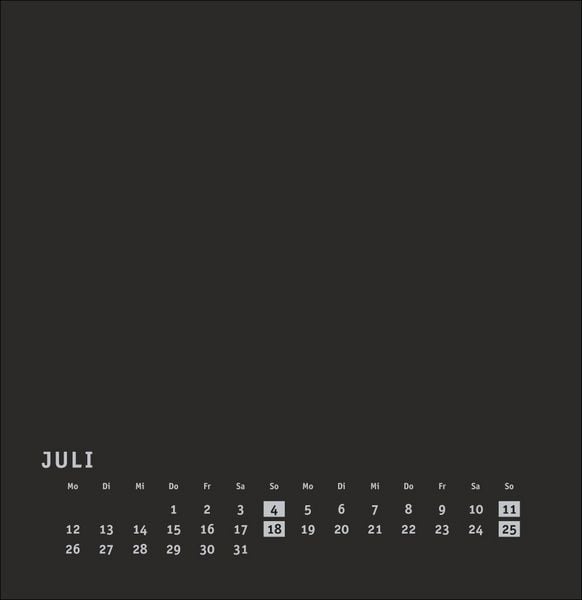 Produktbild: Premium-Bastelkalender schwarz gro&szlig; 2027