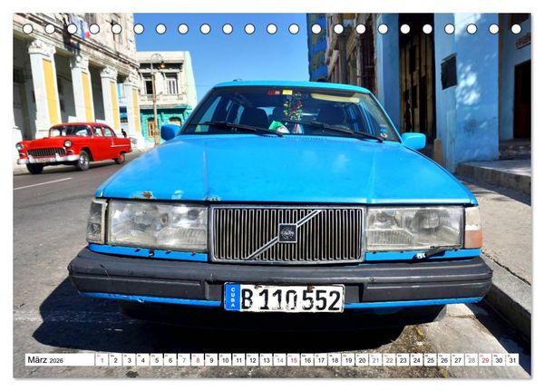 Produktbild: Alte Schweden - Schwedische Oldtimer in Kuba (Tischkalender 2026 DIN A5 quer), CALVENDO Monatskalender