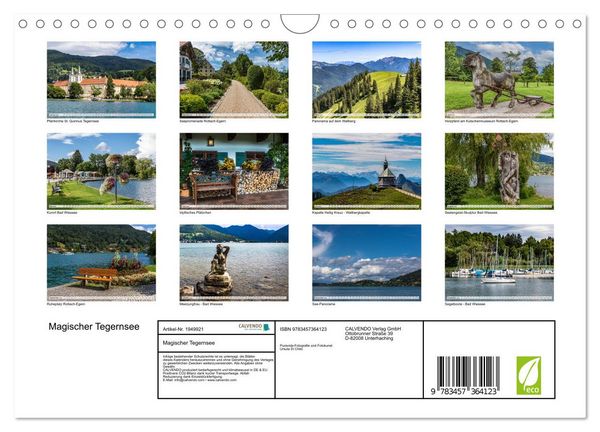 Produktbild: Magischer Tegernsee (Wandkalender 2026 DIN A4 quer), CALVENDO Monatskalender
