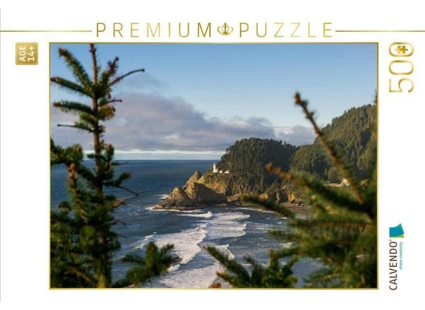 CALVENDO Puzzle Heceta Lighthouse | 500 Teile Lege-Größe 48 × 36 cm Foto-Puzzle für Erwachsene