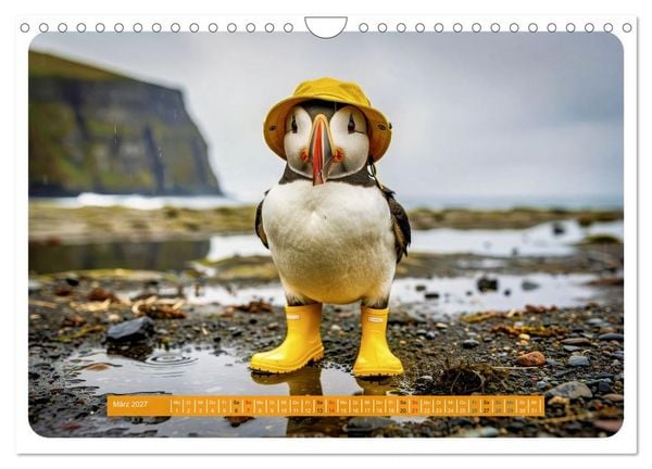 Produktbild: Lustige Papageientaucher (Wandkalender 2027 DIN A4 quer), CALVENDO Monatskalender