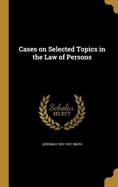 Produktbild: Cases on Selected Topics in the Law of Persons