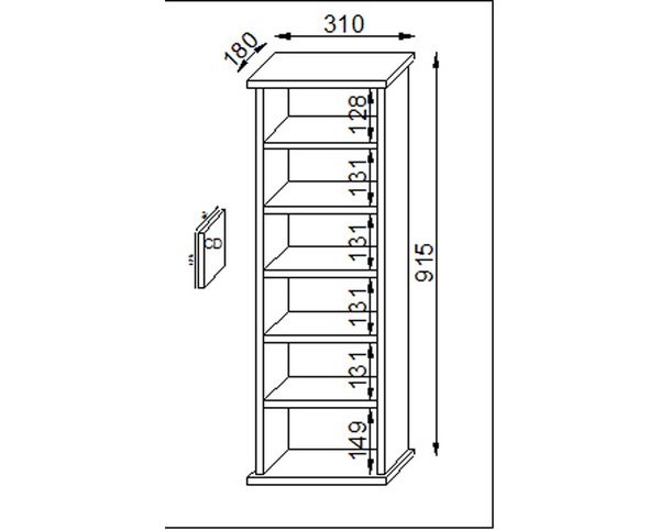 Produktbild: Holz CD DVD Stand Regal Schrank St&auml;nder Vostan