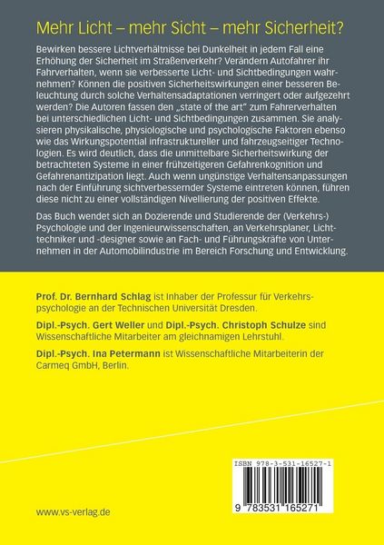 Produktbild: Mehr Licht - mehr Sicht - mehr Sicherheit?