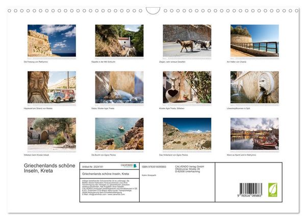 Produktbild: Griechenlands sch&ouml;ne Inseln, Kreta (Wandkalender 2026 DIN A3 quer), CALVENDO Monatskalender