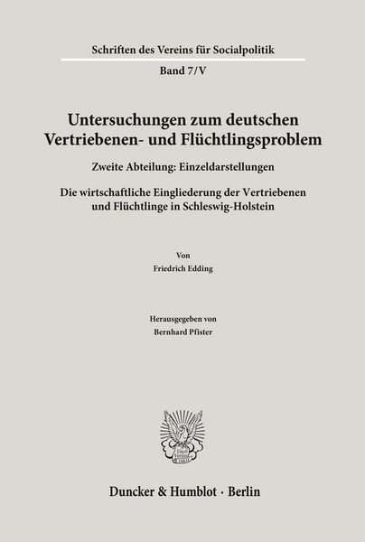 Produktbild: Untersuchungen zum deutschen Vertriebenen- und Fl&uuml;chtlingsproblem.