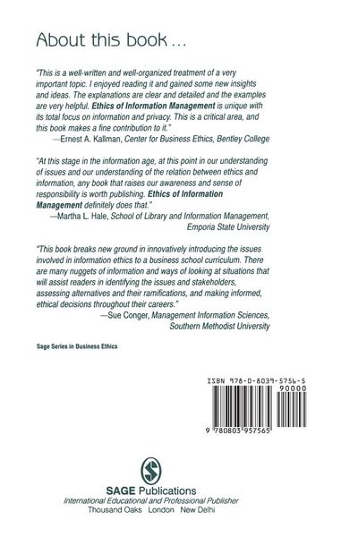 Produktbild: Ethics of Information Management