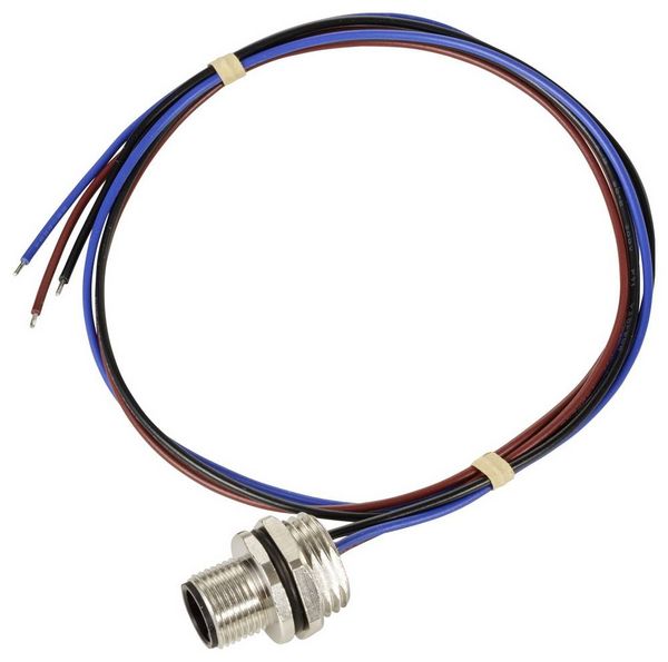 Produktbild: TRU COMPONENTS TC-12833204 Sensor/Aktor Einbaustecker M12 Stecker, Einbau 0.5 m Polzahl Sensoren: 3 1 St.