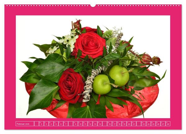 Produktbild: F&uuml;r jeden Monat ein Dankesch&ouml;n an Dich! - 12 Blumenstr&auml;u&szlig;e (hochwertiger Premium Wandkalender 2026 DIN A2 quer), Kunstdruck in Hochglanz