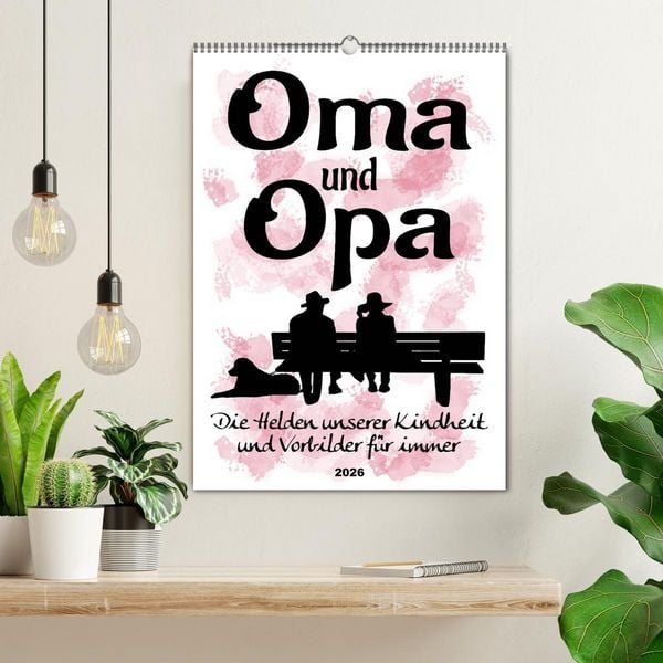Produktbild: Oma und Opa, die Helden unserer Kindheit (Wandkalender 2026 DIN A2 hoch), CALVENDO Monatskalender