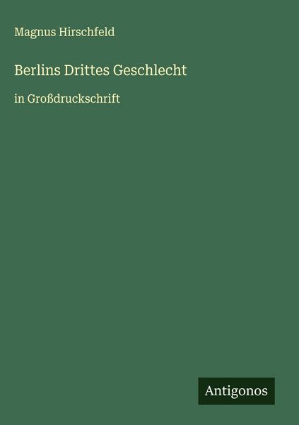 Produktbild: Berlins Drittes Geschlecht