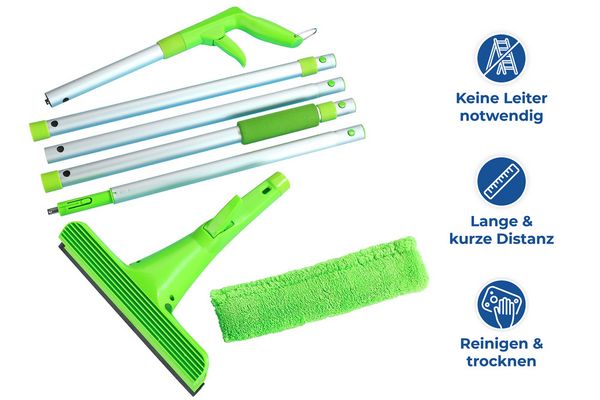 Produktbild: Spr&uuml;h-Fensterwischer Mod. Maxi extra lang, Arbeitsh&ouml;he bis 420 cm