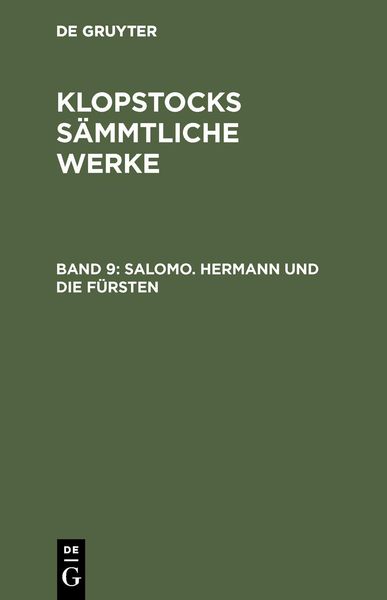 Produktbild: Salomo. Hermann und die F&uuml;rsten