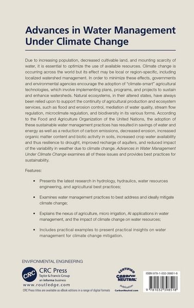 Produktbild: Advances in Water Management Under Climate Change