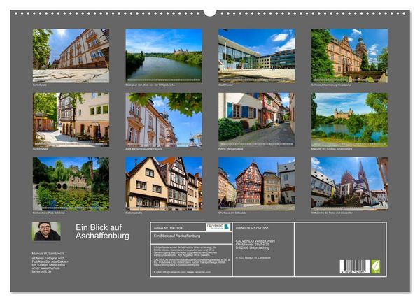 Produktbild: Ein Blick auf Aschaffenburg (Wandkalender 2026 DIN A2 quer), CALVENDO Monatskalender