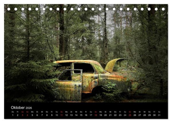 Produktbild: Automobile im Herbst (Tischkalender 2026 DIN A5 quer), CALVENDO Monatskalender