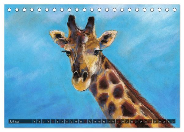 Produktbild: Afrika in Pastellgem&auml;lden (Tischkalender 2026 DIN A5 quer), CALVENDO Monatskalender