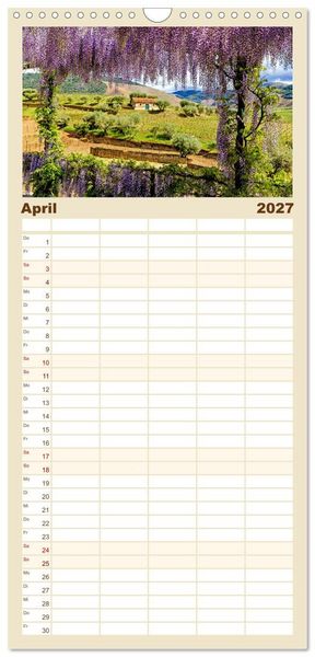 Produktbild: Familienplaner 2027 - Von Porto bis an die Algarve mit 5 Spalten (Wandkalender, 21 x 45 cm) CALVENDO